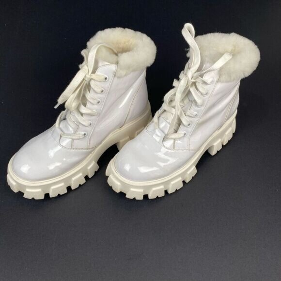 Women's brooke boot Cloud Nine with sheepskin in white size 8 style CNS 174 - Picture 2 of 15